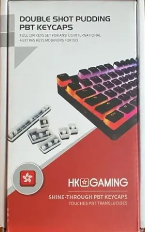 HK Gaming Double Shot Pudding PBT Keycaps cover