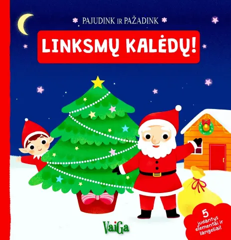 Linksmų Kalėdų! Pajudink ir pažadink Childrens Book cover