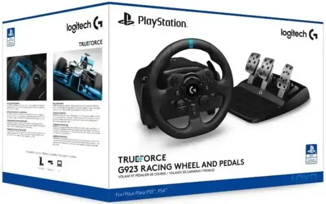 Logitech G923 Trueforce Racing Wheel and Pedals (PS5, PS4, PC) cover