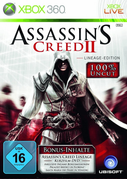 Xbox 360 Assassin's Creed II обложки