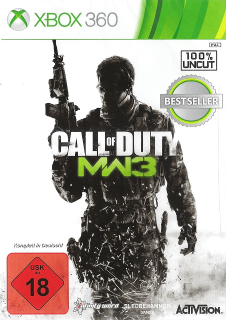 Xbox 360 Call of Duty: Modern Warfare 3 обложки