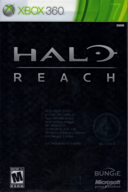 Xbox 360 Halo: Reach Limited Edition обложки