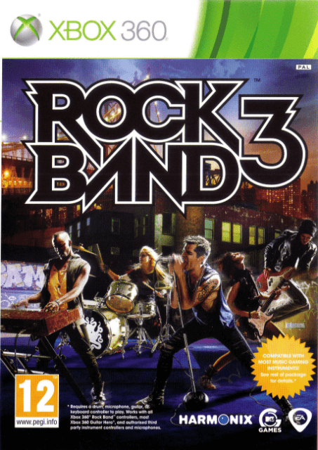 Xbox 360 Rock Band 3 cover