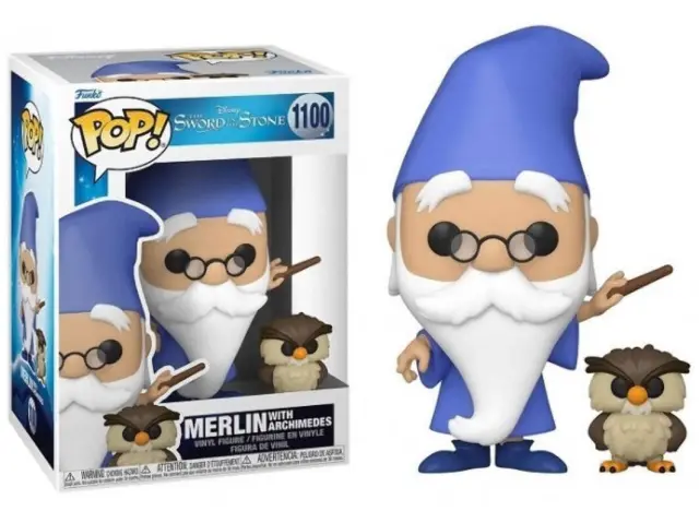 POP! Disney The Sword in The Stone - Merlin with Archimedes Vinyl Bobble-Head #1100 kaas