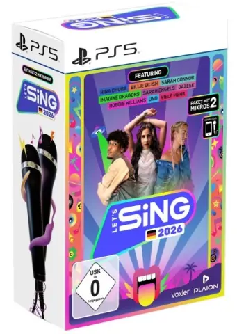 PS5 Let's Sing 2026 + 2 Mics обложки