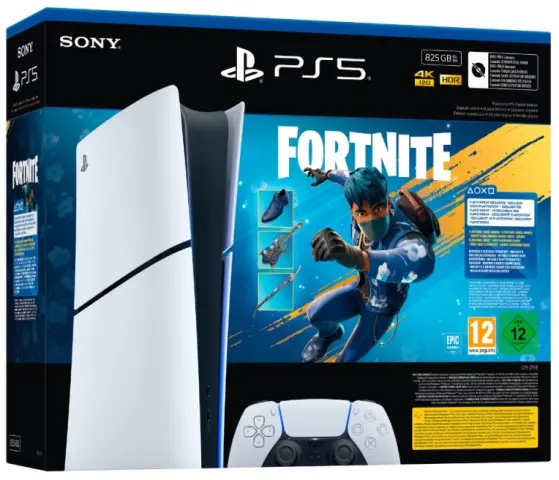 PS5 PlayStation 5 Slim Digital Fortnite Edition - White, 825 GB SSD обложки