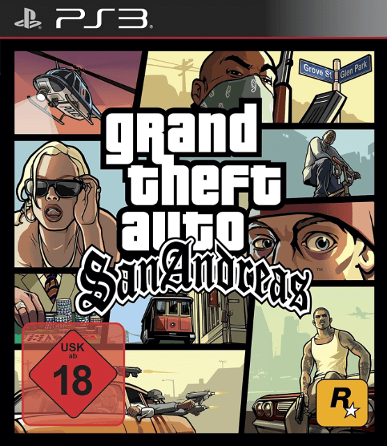 PS3 Grand Theft Auto: San Andreas обложки