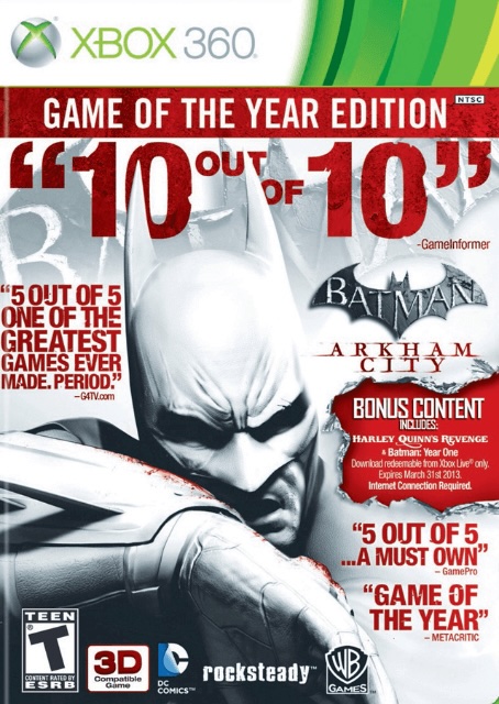 Xbox 360 Batman: Arkham City GOTY Edition cover