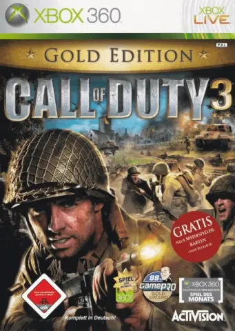 Xbox 360 Call of Duty 3 Gold Edition kaas