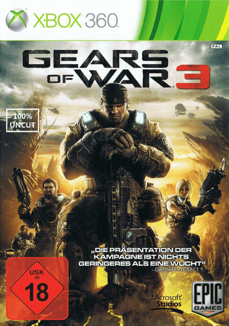 Xbox 360 Gears of War 3 обложки