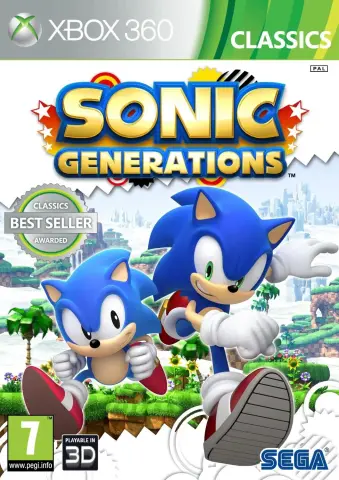 Xbox 360 Sonic Generations cover